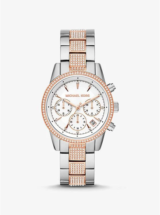 商品Michael Kors|Ritz Pavé Two-Tone Watch,价格¥2227,第1张图片