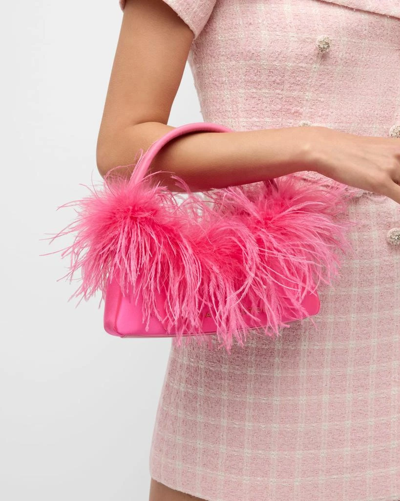 商品Sophia Webster|Dusty Mini Faux Feather Hobo Bag,价格¥5378,第4张图片详细描述