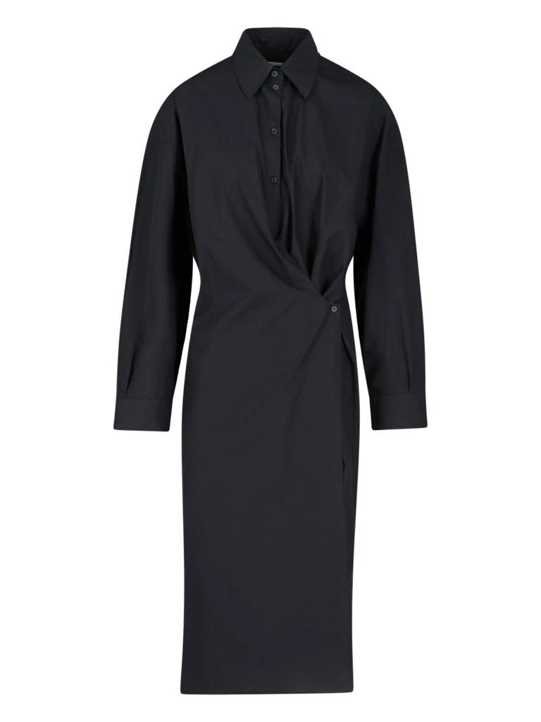 商品Lemaire|Lemaire Ruched Long-Sleeved Midi Dress,价格¥2269,第1张图片