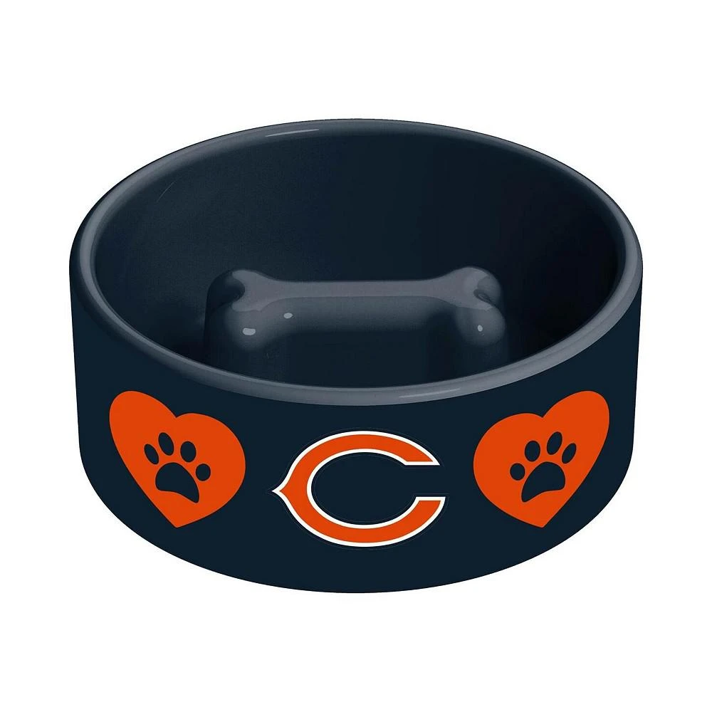 商品Memory Company|Chicago Bears Team Color Pet Bowl with Bone,价格¥187,第1张图片