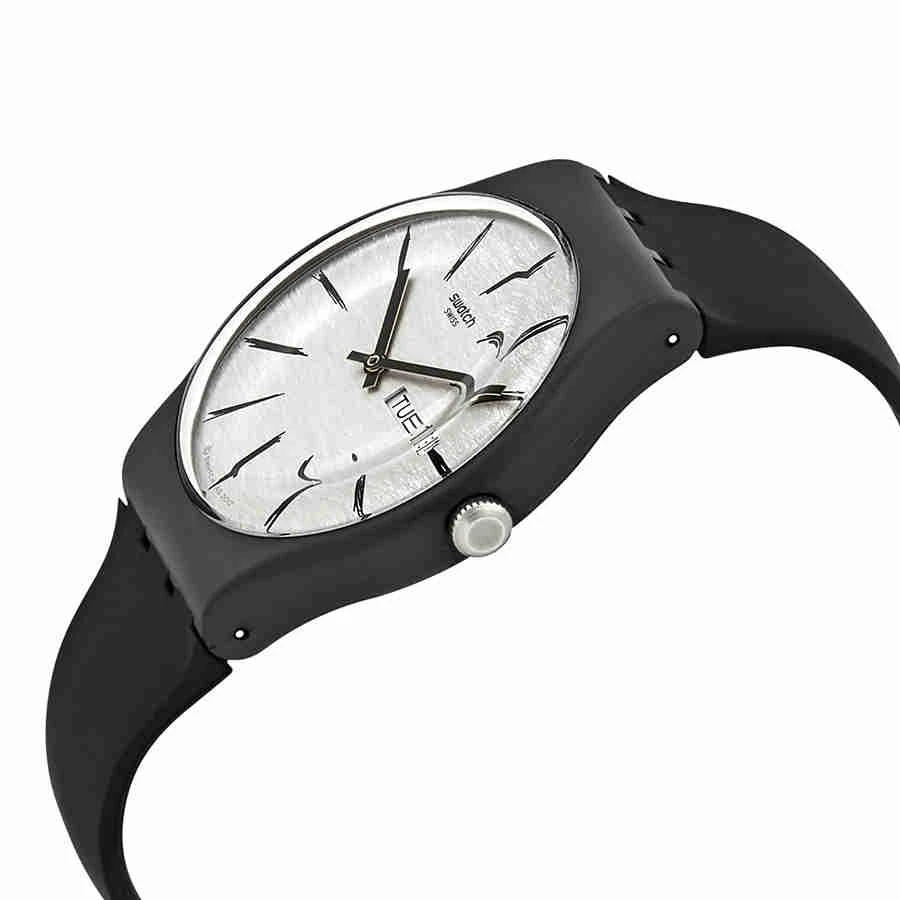 商品Swatch|Swatch Matita Grey Dial Black Silicone Mens Watch SUOB726,价格¥443,第2张图片详细描述