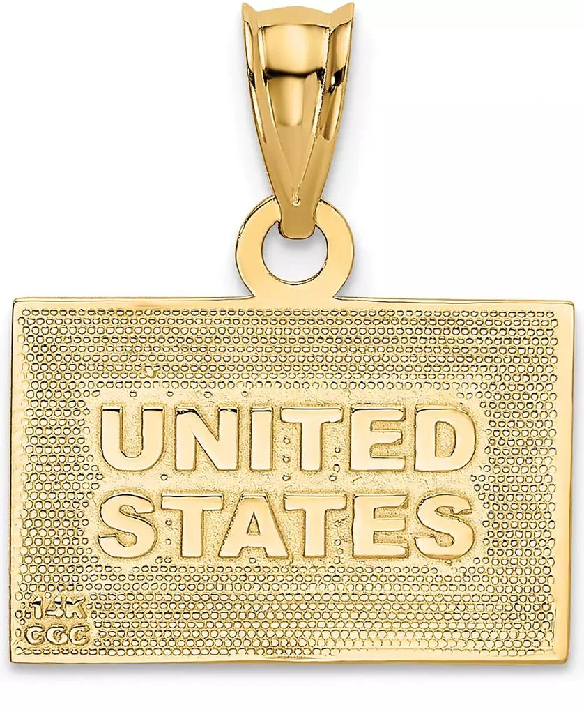 商品Macy's|USA Flag Charm Pendant in 14k Yellow Gold & Enamel,价格¥2244,第3张图片详细描述