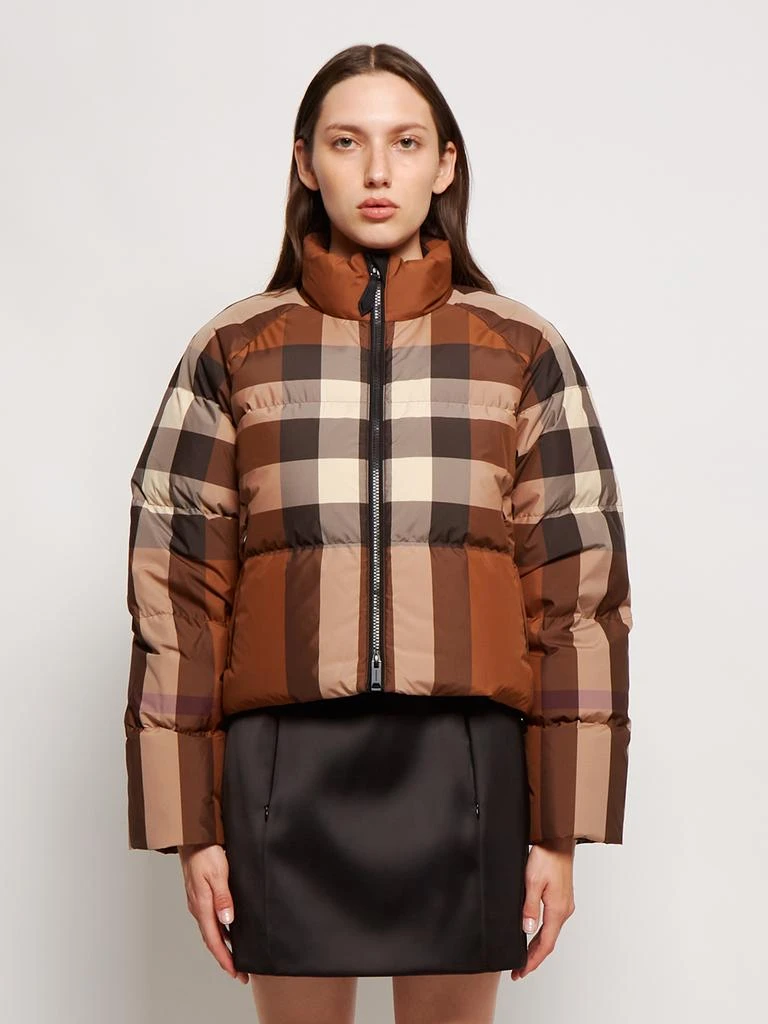 商品Burberry|Check Puffer Jacket Dark Birch,价格¥12276,第3张图片详细描述