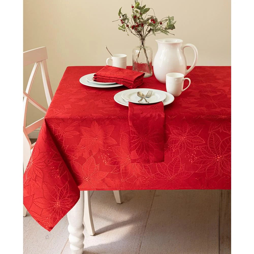商品Benson Mills|Poinsettia Palace Raised Jacquard Tablecloth, 70",价格¥138,第3张图片详细描述