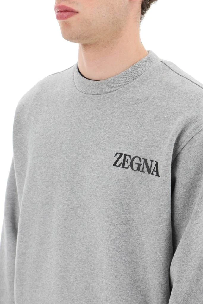 商品Zegna|RUBBERIZED LOGO CREWNECK SWEATSHIRT,价格¥1649,第5张图片详细描述