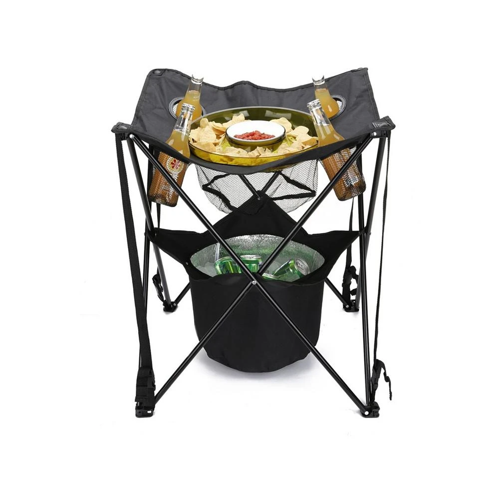 商品Mind Reader|Tailgating Table Collapsible Folding Camping Table with Insulated Cooler, Food Basket, and Travel Bag,价格¥573,第5张图片详细描述
