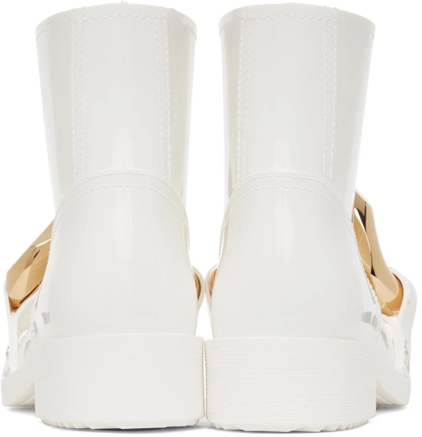 商品JW Anderson|White Rubber Chain Boots,价格¥1197,第2张图片详细描述