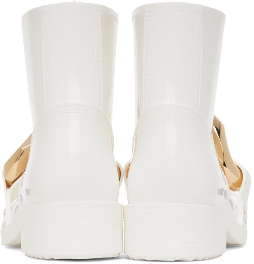 商品JW Anderson|White Rubber Chain Boots,价格¥3667,第4张图片详细描述