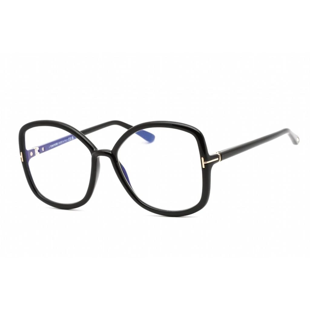 商品Tom Ford|Tom Ford Women's Eyeglasses - Oversized Shape Shiny Black Plastic Frame | FT5845-B 001,价格¥714,第1张图片