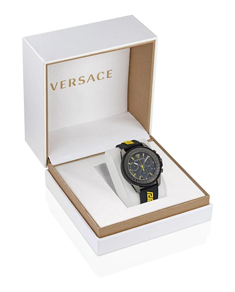 商品Versace|Greca Action Chrono Silicone Watch,价格¥5520,第4张图片详细描述