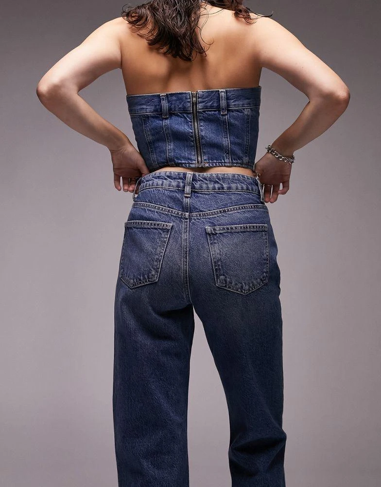 商品Topshop|Topshop 90's flare jean in mid blue,价格¥213,第3张图片详细描述