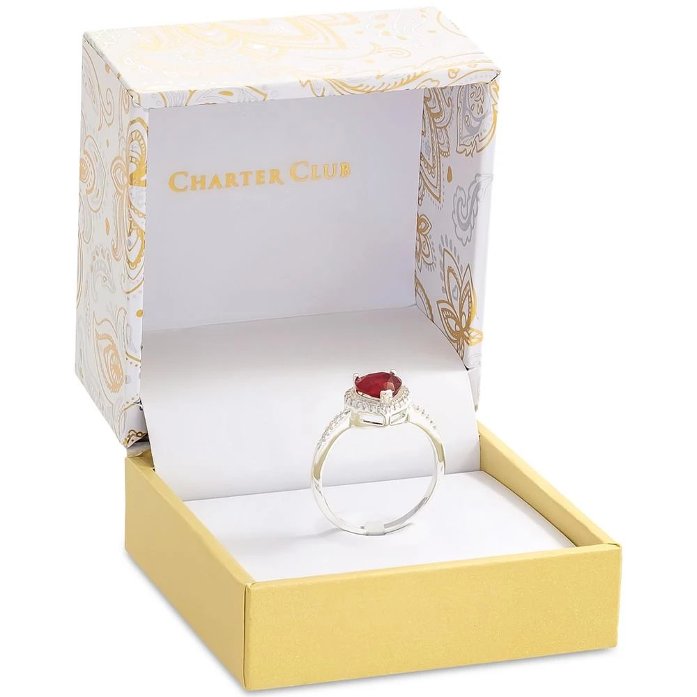 商品Charter Club|Pavé & Heart Crystal Halo Ring, Created for Macy's,价格¥66,第3张图片详细描述