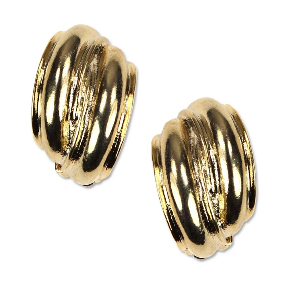 商品Anne Klein|Earrings, Gold-Tone Button E-Z Comfort Clip On Earrings,价格¥180,第1张图片