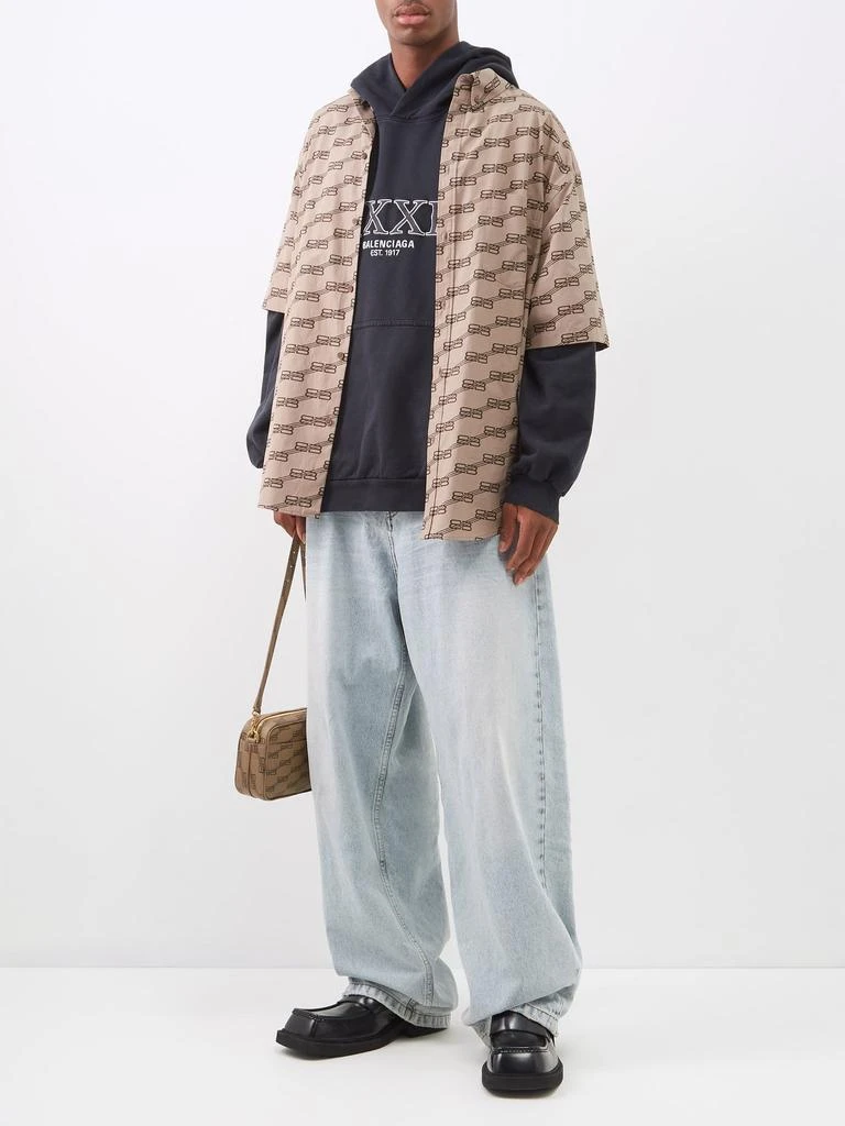 商品Balenciaga|Logo-embroidered cotton-jersey hoodie,价格¥9193,第2张图片详细描述