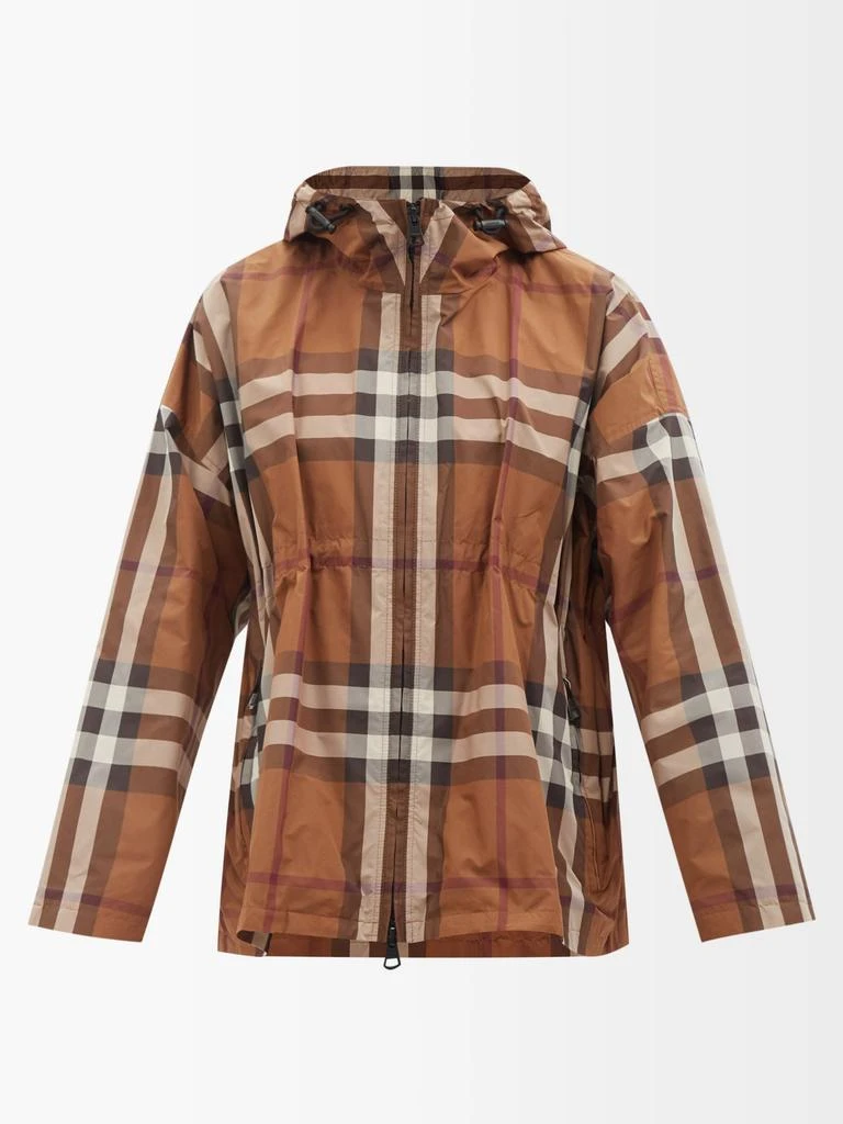 商品Burberry|Bacton hooded checked coat,价格¥10167,第1张图片