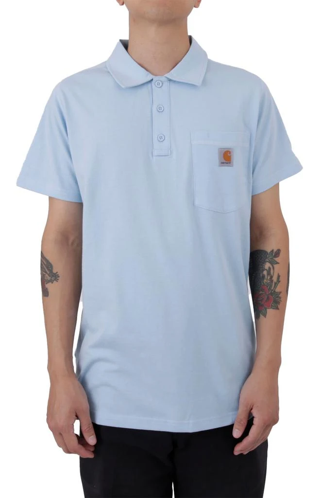 商品Carhartt|(103569) Force Delmont S/S Polo Shirt - Powder Blue,价格¥284,第1张图片