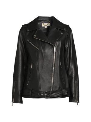 Missy Belted Leather Jacket商品第3张图片规格展示