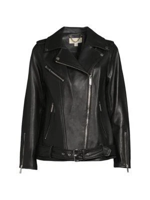 商品Michael Kors|Missy Belted Leather Jacket,价格¥1432,第3张图片详细描述