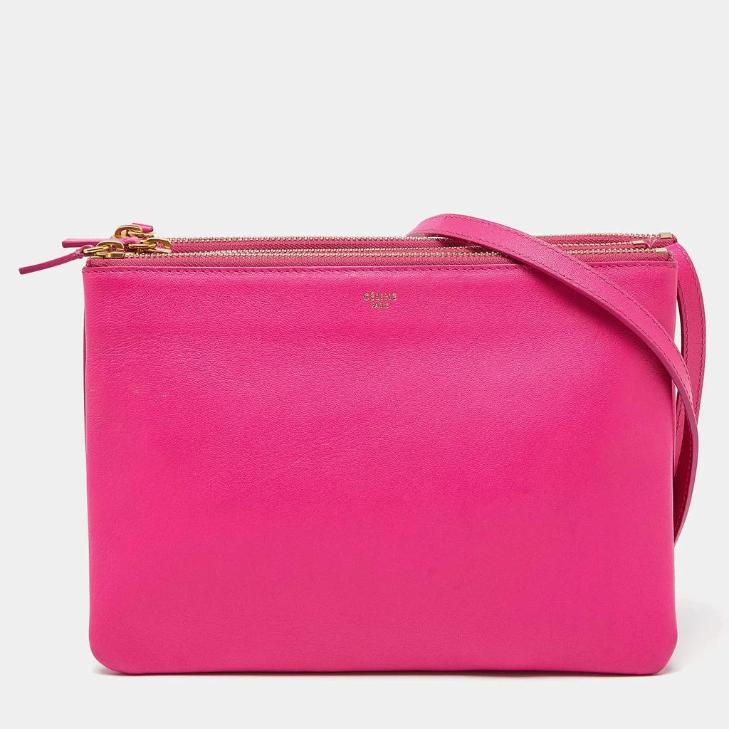 商品[二手商品] Celine|Celine Pink Leather Large Trio Zip Crossbody Bag,价格¥4687,第1张图片