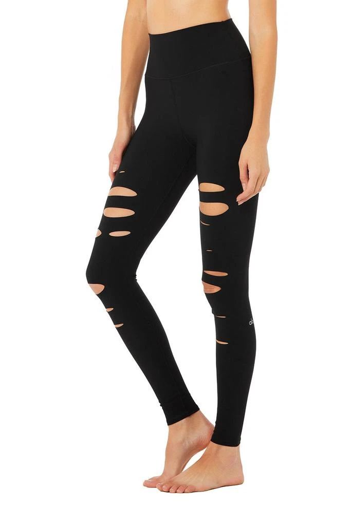 商品Alo|High-Waist Ripped Warrior Legging - Black,价格¥673,第3张图片详细描述