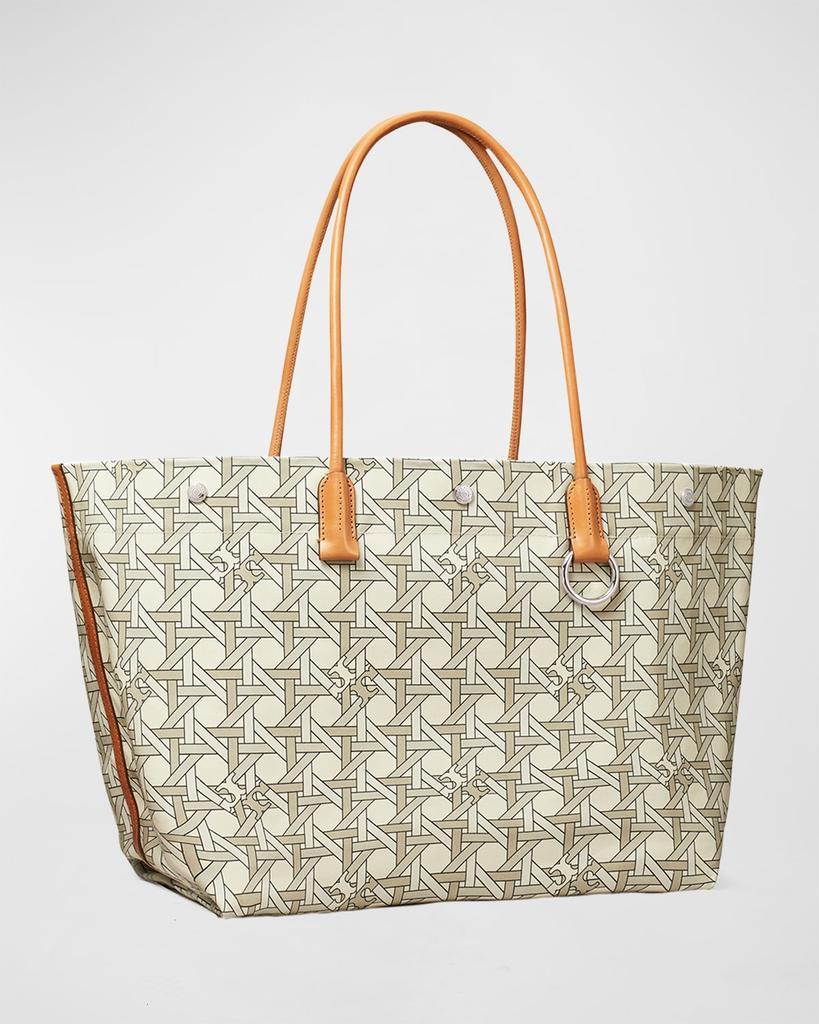 商品Tory Burch|Logo Basketweave Canvas Tote Bag,价格¥3293,第4张图片详细描述