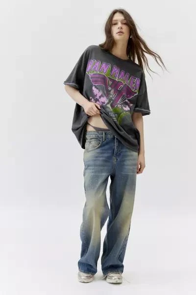 商品Urban Outfitters|Van Halen Motorcycle Washed Oversized Tee,价格¥341,第1张图片