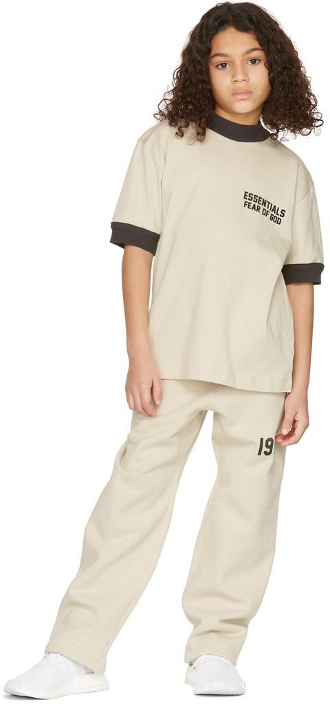 商品Essentials|Kids Beige Ringer T-Shirt,价格¥170,第1张图片