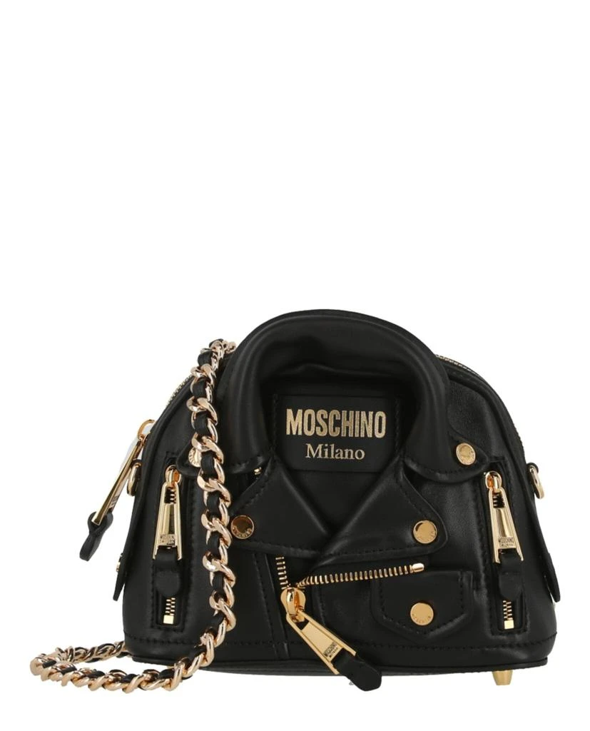 商品Moschino|Biker Jacket Leather Crossbody Bag,价格¥6065,第1张图片