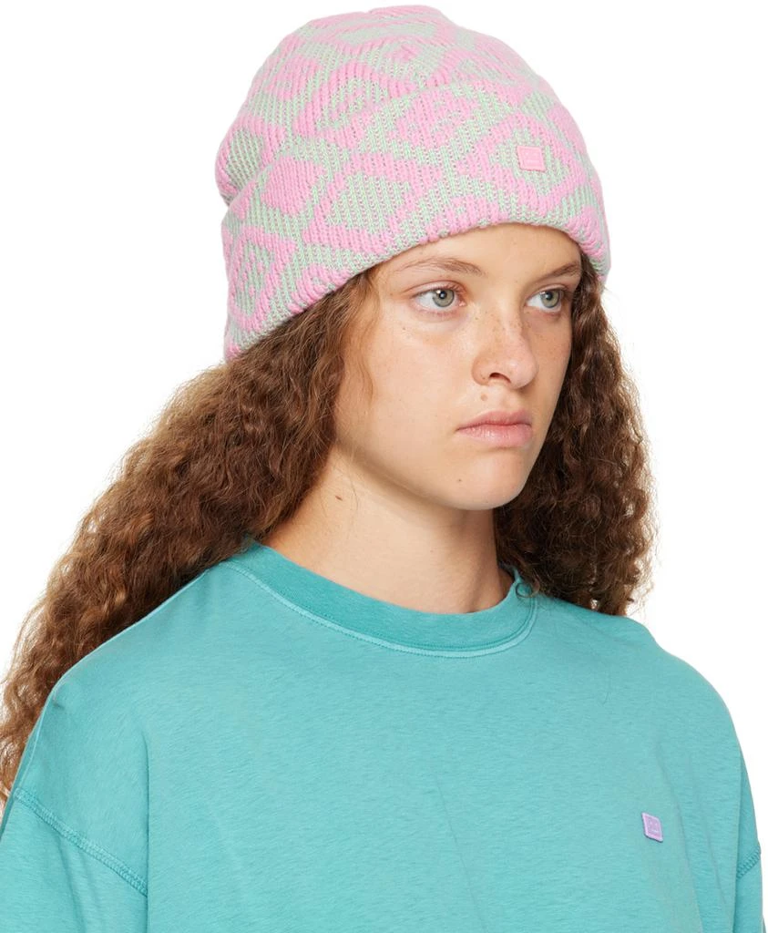 商品Acne Studios|Pink & Green Tiles Beanie,价格¥589,第2张图片详细描述