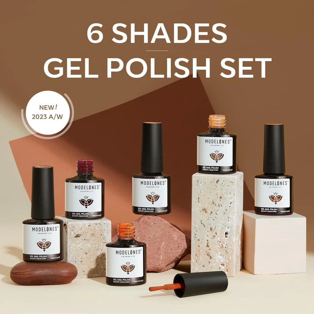 商品[国内直发] MODELONES|6 Shades Gel Nail Polish Set Collection,价格¥142,第1张图片