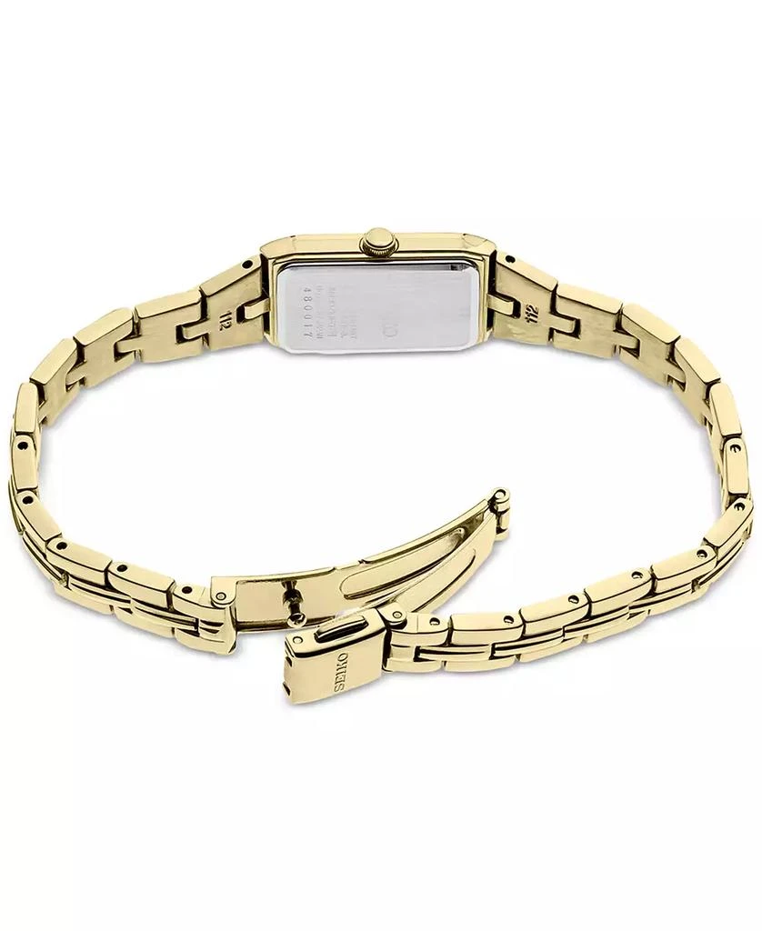 商品Seiko|Women's Essential Gold-Tone Stainless Steel Bracelet Watch 15mm,价格¥1748,第3张图片详细描述