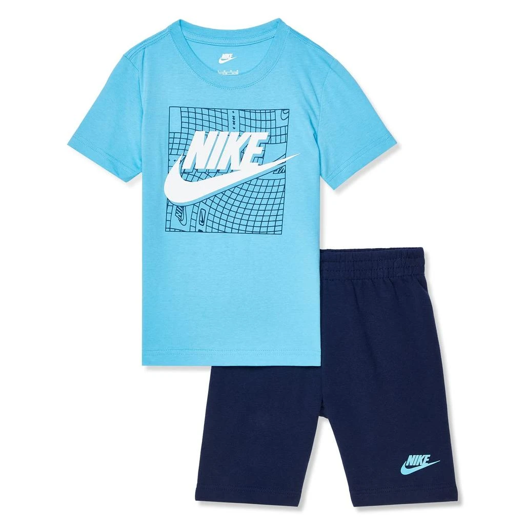 商品NIKE|Sportswear Club Tee and Shorts Set (Little Kids),价格¥331,第1张图片