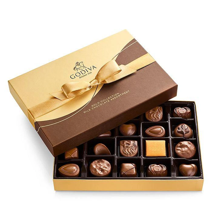 商品Godiva|Large Milk Chocolate Assortment, 22 Piece,价格¥241,第1张图片