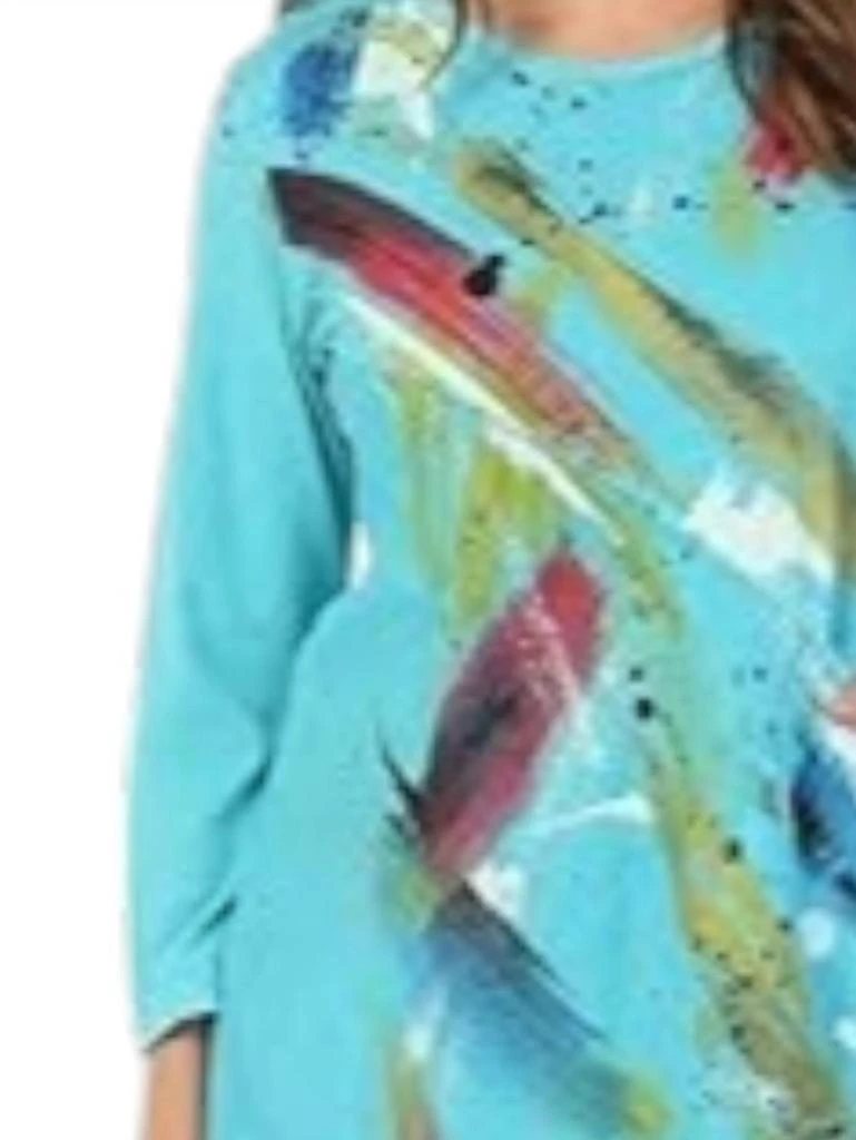 商品Jess & Jane|Bora Bora Mineral Washed Cotton Top With Linen Contrast In Blue,价格¥586,第2张图片详细描述