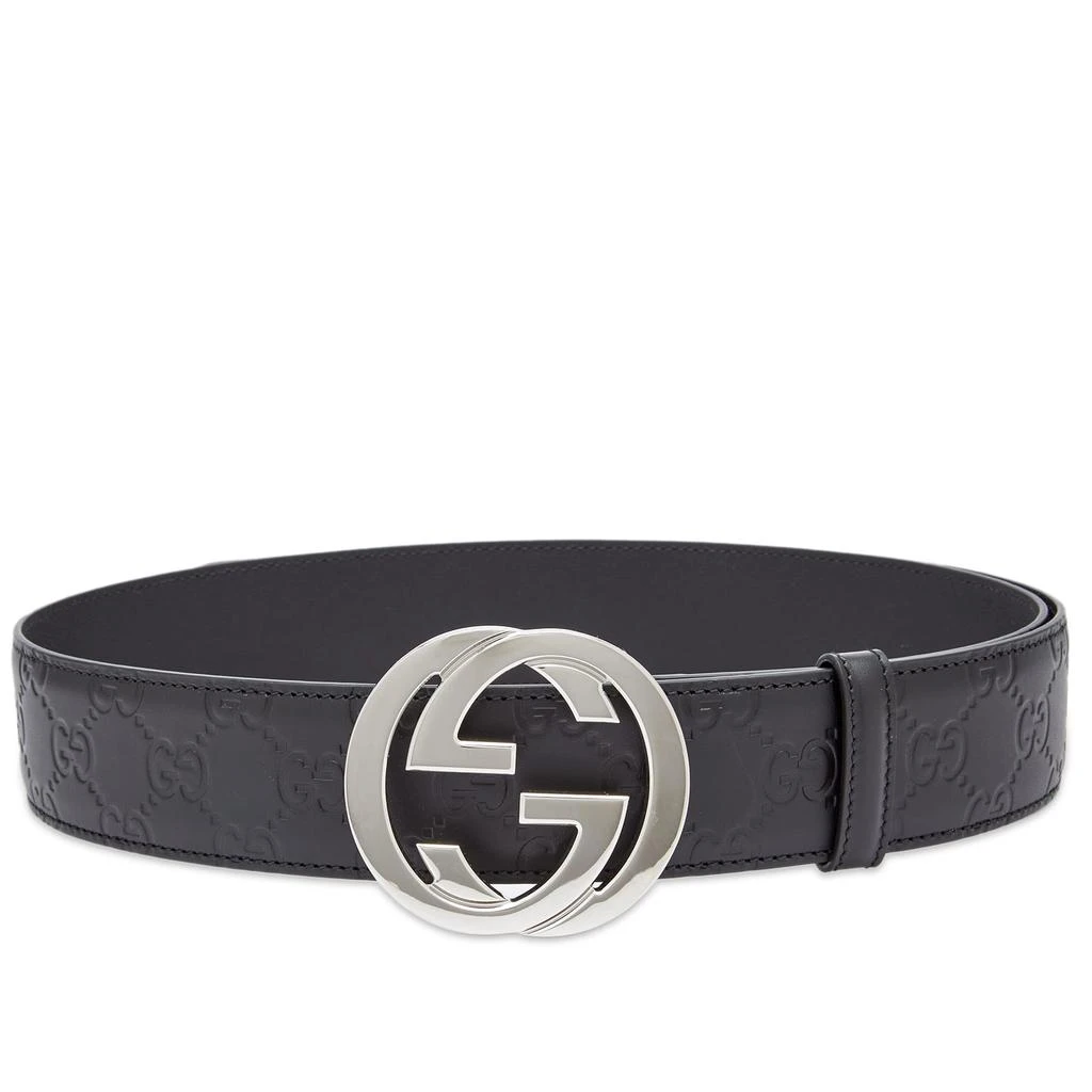 商品Gucci|Gucci GG Interlock Embossed Belt,价格¥3493,第1张图片