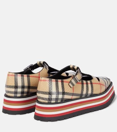 商品Burberry|Aldwych格纹皮革乐福鞋,价格¥5277,第3张图片详细描述