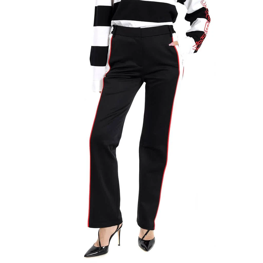 商品Burberry|Black Mesh Striped Jersey Tailored Trousers,价格¥1246,第1张图片
