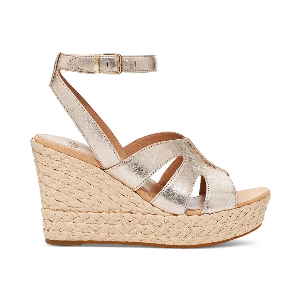 商品UGG|Women's Careena Ankle-Strap Espadrille Platform Wedge Sandals,价格¥672,第2张图片详细描述