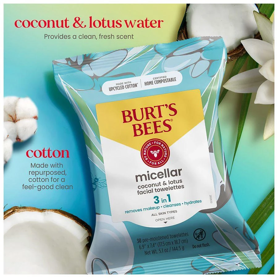 Micellar Facial Towelettes Coconut and Lotus Water 商品