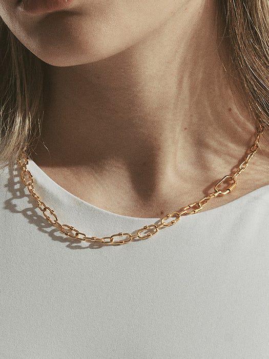 商品hyeres-lor|Shackle Screw Chain Necklace Yellow_HL6N23516Y9450,价格¥2221,第5张图片详细描述
