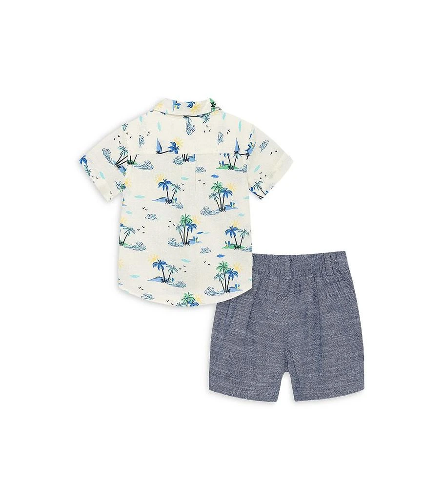 Boys' Tropical Print Button Down Shirt & Solid Shorts Set - Baby 商品