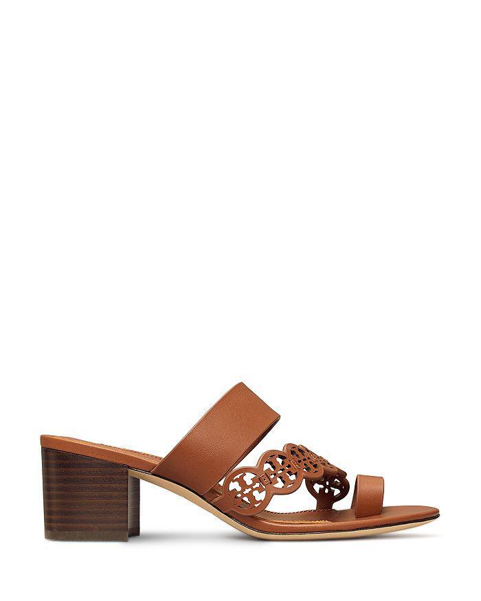 商品Tory Burch|Women's Tiny Miller Toe Ring High Block Sandals,价格¥2190,第4张图片详细描述