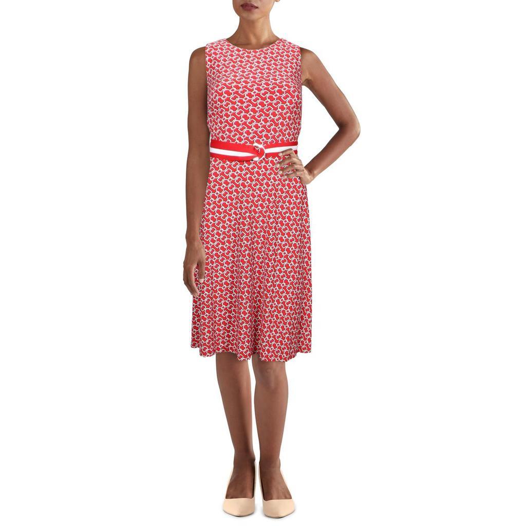 商品Ralph Lauren|Lauren Ralph Lauren Womens Petites Printed Sleeveless Fit & Flare Dress,价格¥361,第1张图片