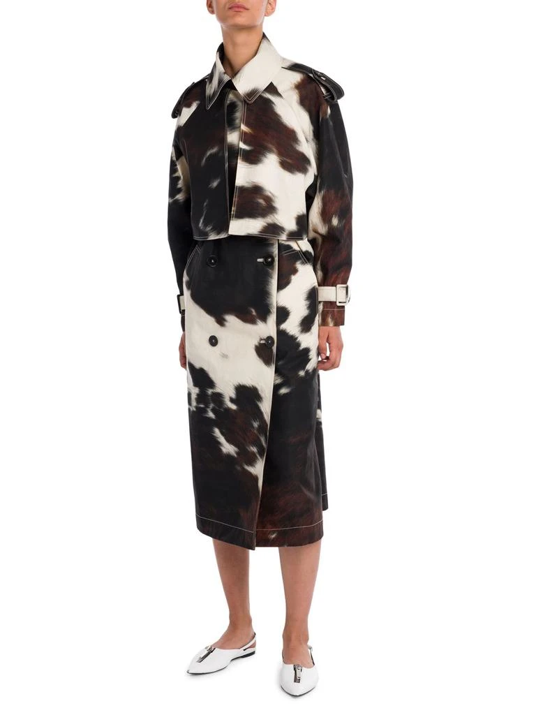 商品Stella McCartney|Leanna Bonded Cow-Print Trench Coat,价格¥4499,第1张图片