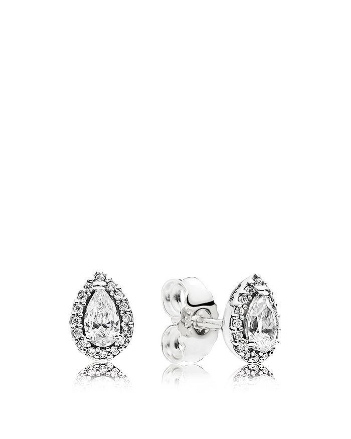 商品PANDORA|Sterling Silver & Cubic Zirconia Radiant Teardrop Earrings,价格¥408,第1张图片