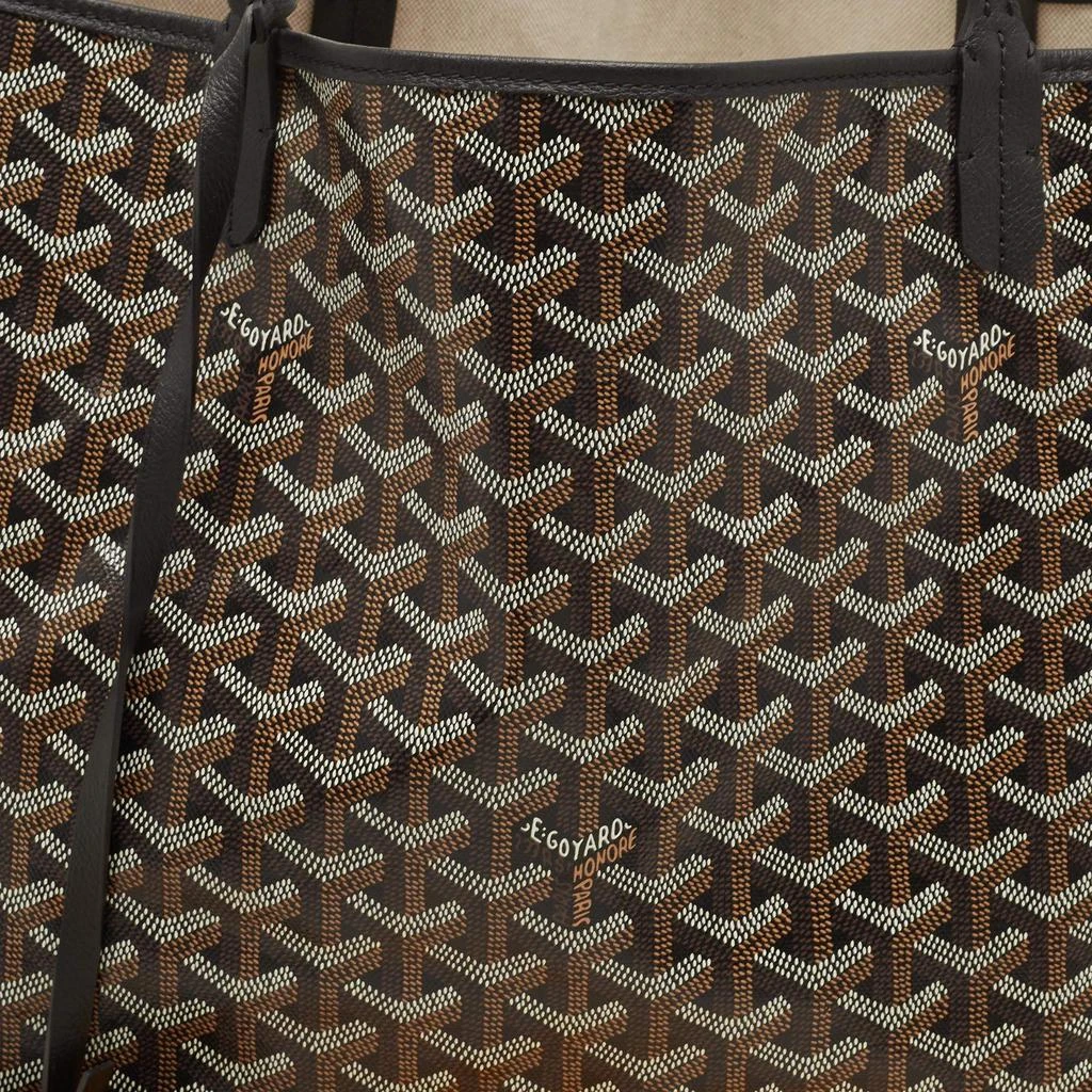 商品Goyard|Goyard Black Goyardine Coated Canvas and Leather Saint Louis GM Tote,价格¥20508,第5张图片详细描述