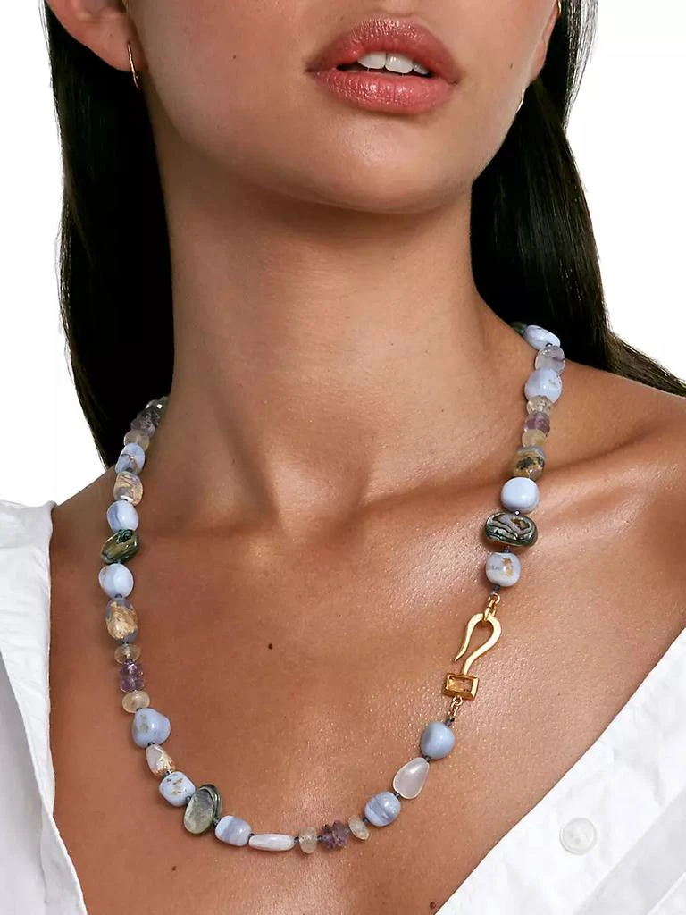 商品Chan Luu|18K Gold-Plate, Turquoise & Abalone Necklace,价格¥2201,第2张图片详细描述