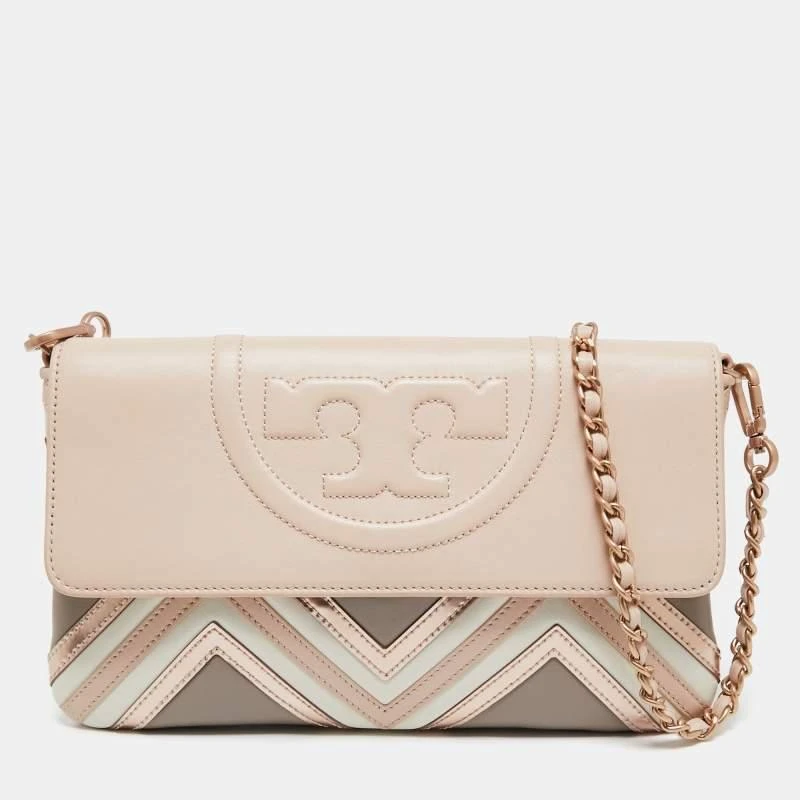 商品[二手商品] Tory Burch|Tory Burch Multicolor Leather Fleming Geo Shoulder Bag,价格¥2243,第1张图片