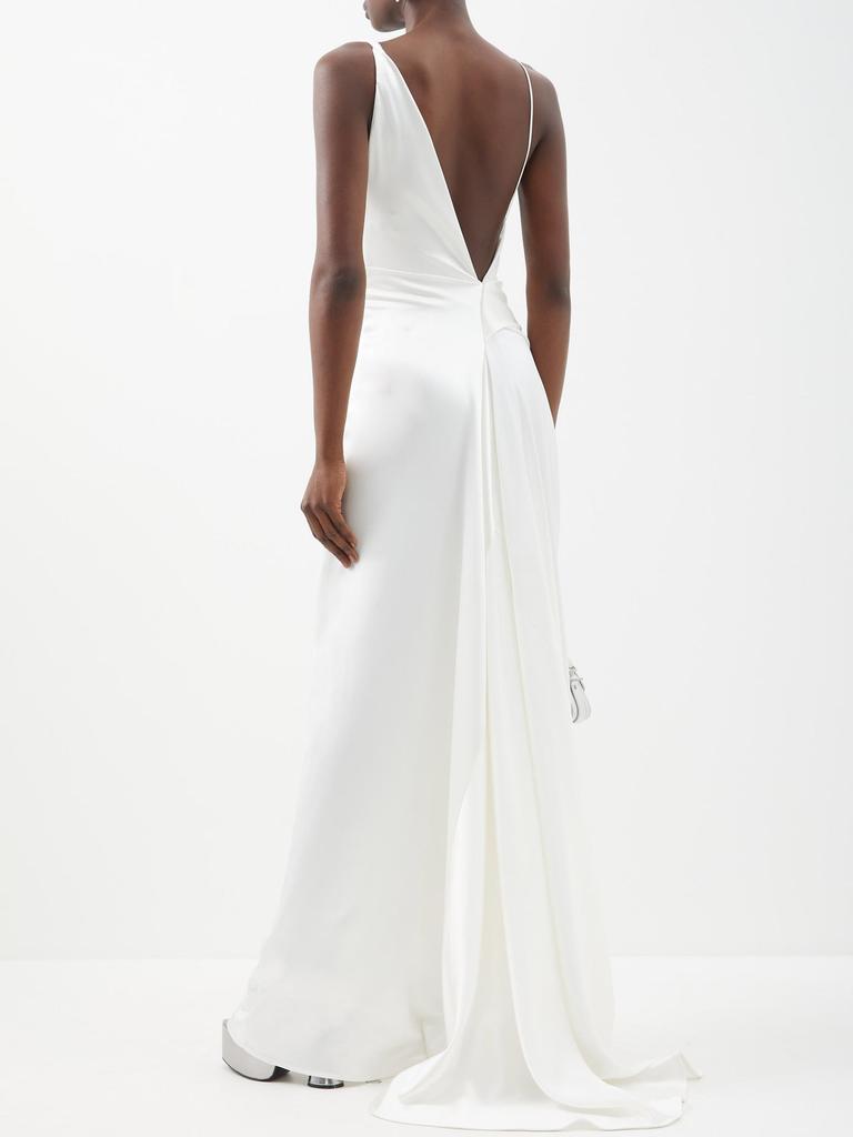 商品Vivienne Westwood|Minerva asymmetric silk-satin gown,价格¥23417,第7张图片详细描述