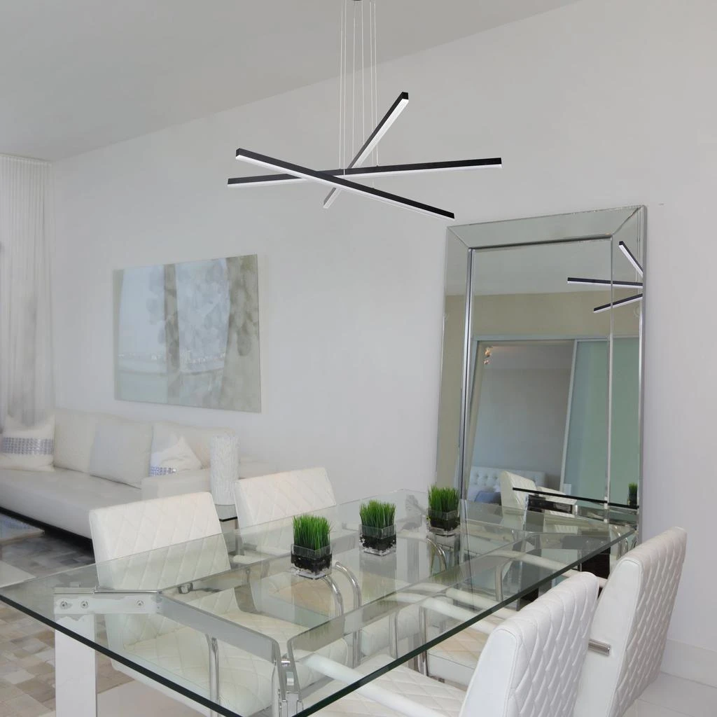 商品VONN Lighting|Sirius VMP25030BL 40" Integrated LED Pendant Lighting Fixture in Black,价格¥2924,第5张图片详细描述